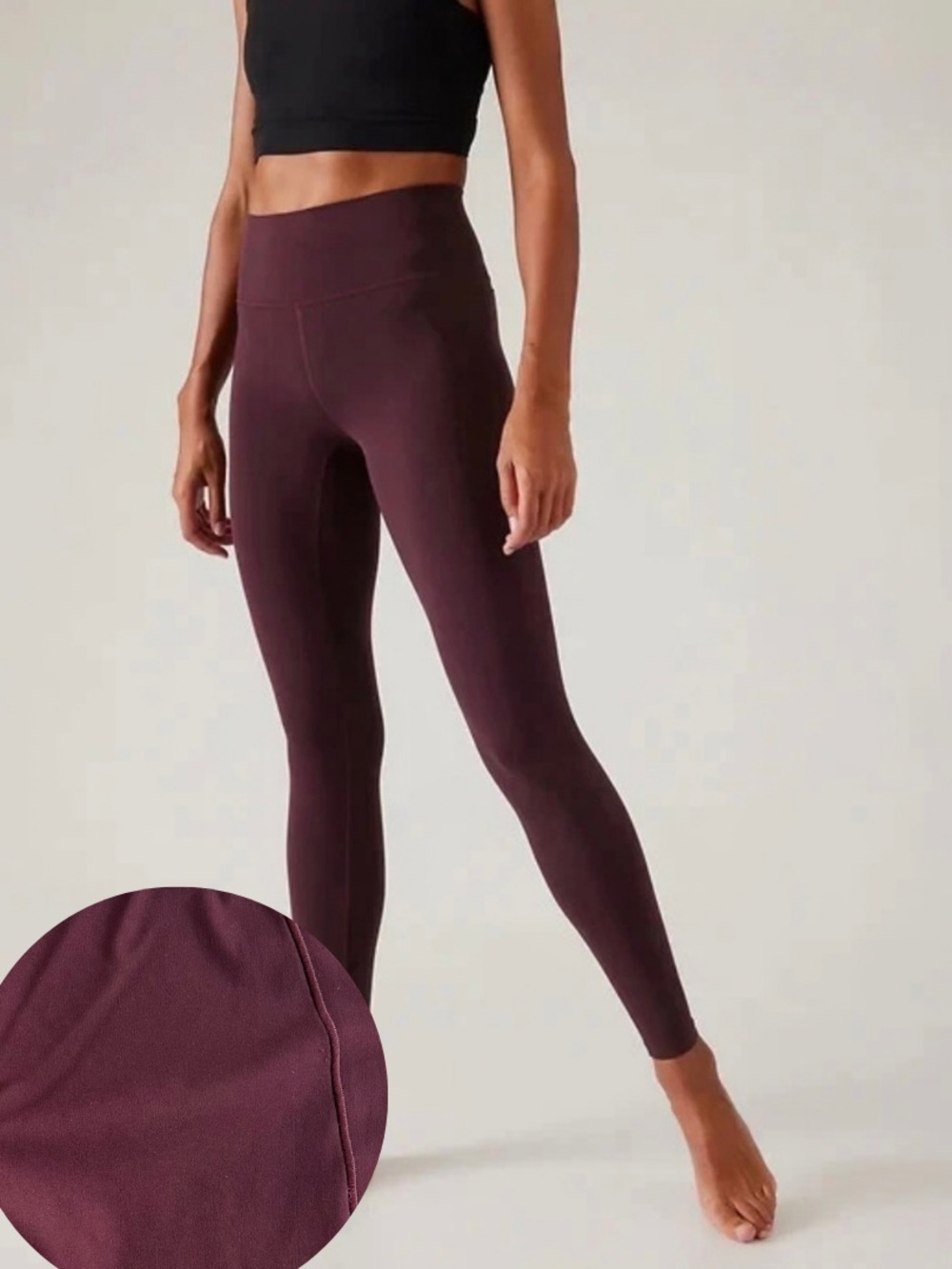 Athleta Transcend Stash Tight | Spiced Cabernet~Size Large